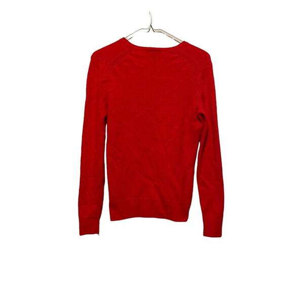 Saks Fifth Avenue Red Cashmere V-Neck Sweater - Picture 5 of 11